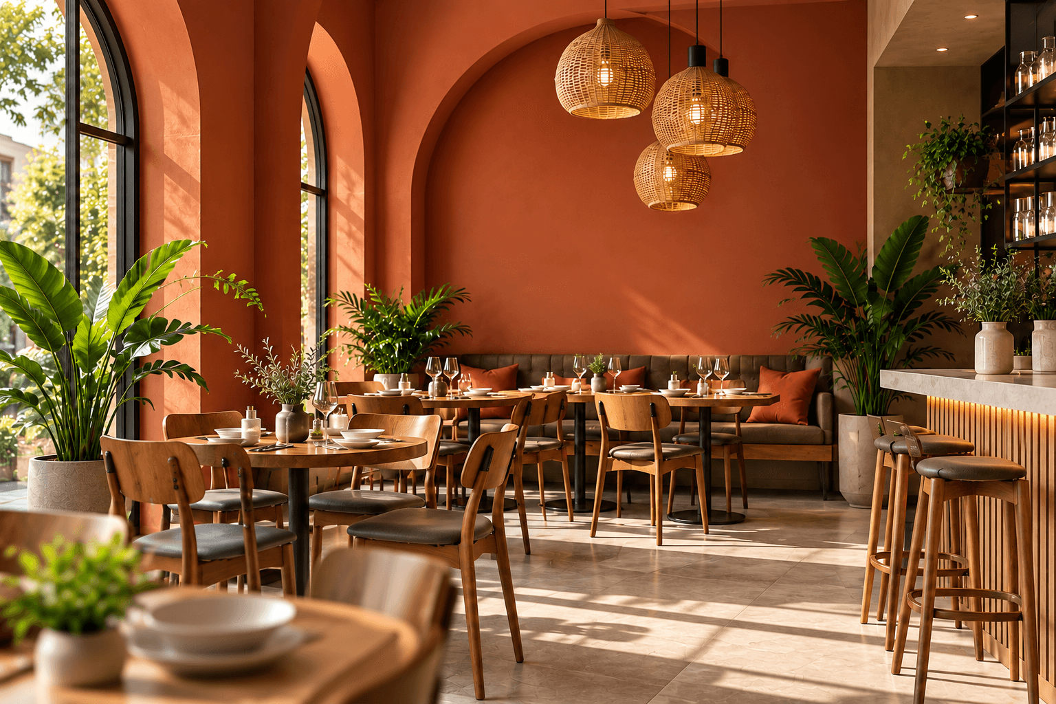 Restaurantes y locales de comida con colores Pintuco